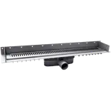 Purus Line afløbsrendesæt med vandlås rib 800 Ø50 mm