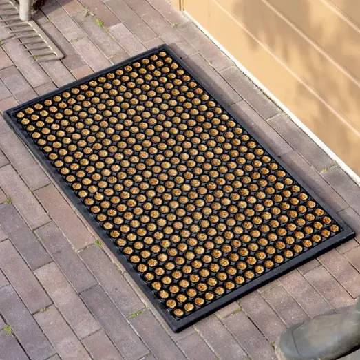 Clean Carpet Rubco dots kokos/gummimåtte 40 × 60 cm