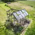 Halls ICON Gardenhouse 6 8,6 m² sort m/3 mm hærdet glas og fundament