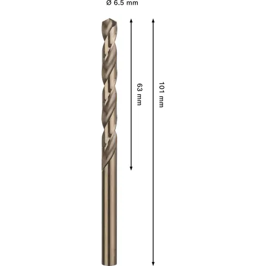 Bosch PRO Stainless Steel HSS-Co-spiralbor, 6,5x63x101 mm