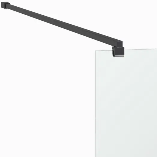 Milobad forhængsstang til brusevæg 110 cm sort