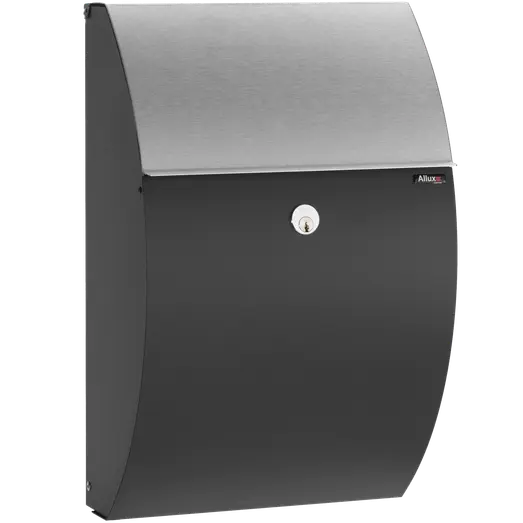 Allux 7000 postkasse med Ruko lås sort/rustfri