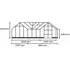 Halls ICON Gardenhouse 8 13 m² sort m/3 mm hærdet glas og fundament