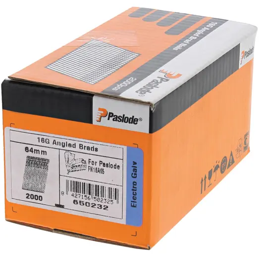 Paslode AF16 dykker 20° 1,6x38  mm elforzink. 2000 stk
