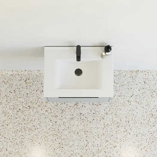 Scanbad NOW vaskeskab m/én skuffe 33,8x45,5 mat lyseblå glat front