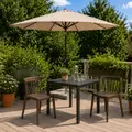 Marienlyst parasol Ø3m m/tilt taupe
