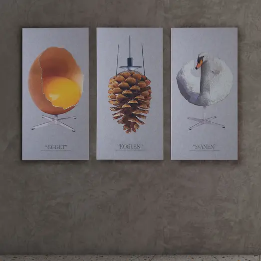 Art-Acoustic akustikbillede Svanen 9x600x1200 mm lys grå