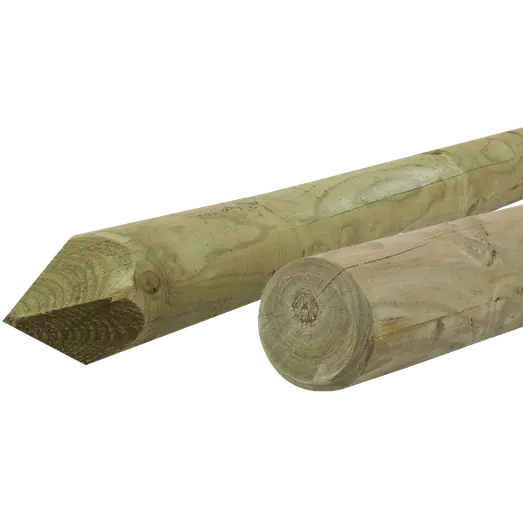 FT hegnspæl Ø7x250 cm NTR A trykimprægneret spids