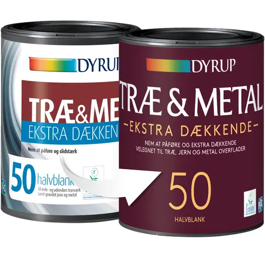 Dyrup træ og metalmaling ekstra dækkende 50 sort