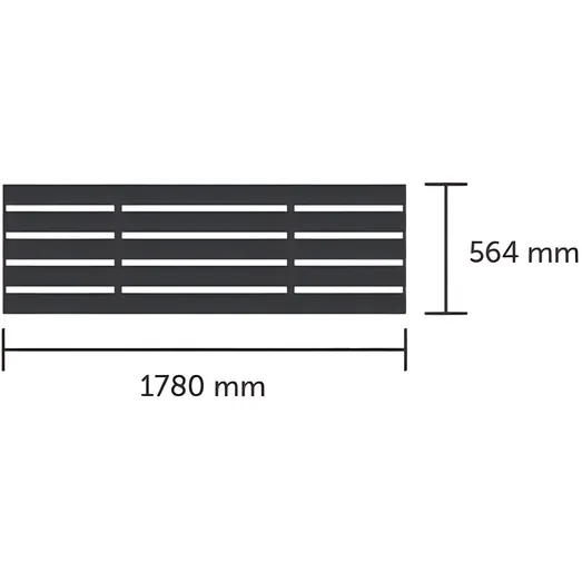Halls integreret foldbart lamelbord sort t/QUBE Lean-to 6