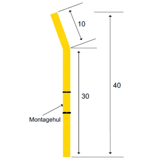 Jual klemmeliste 40x2000x2 mm sort