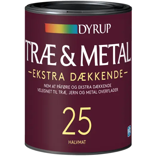 Dyrup træ og metal ekstra dækkende 25 hvid