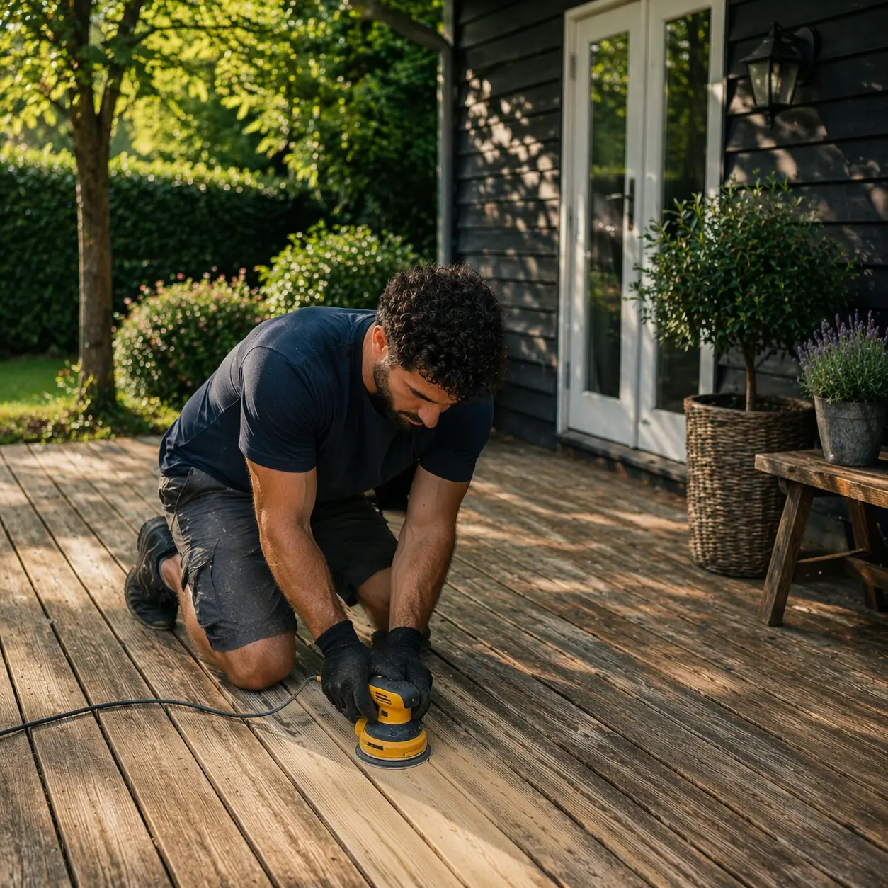 slibning af terrasse