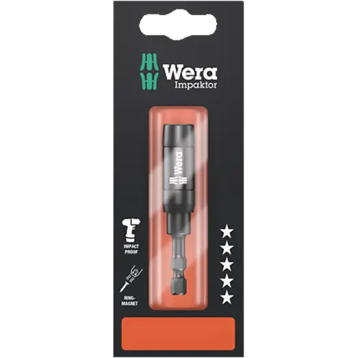 Wera 897/4 IMP R SB impaktor bits holder m/ringmagnet og låsering