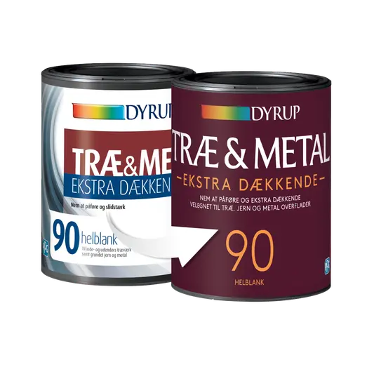 Dyrup træ og metalmaling ekstra dækkende 90 hvid