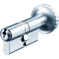 Ruko RB1602 dobbelt profilcylinder m/knop +10c + 10k mm rustfrit look