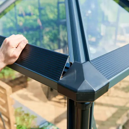 Juliana Gran Oase drivhus 13 m² antracit/sort m/3 mm hærdet glas