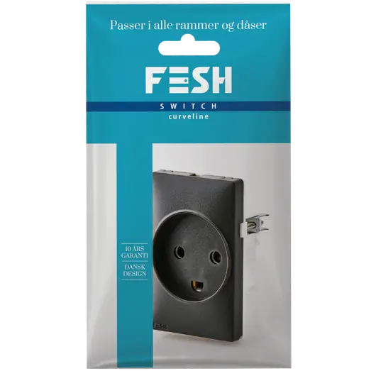 FESH SWITCH Curveline stikudtag 1,5 m/jord koksgrå
