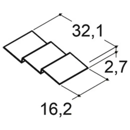 Scanbad skuffedisplay 16,2x2,7x32,1 cm sort