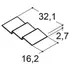 Scanbad skuffedisplay 16,2x2,7x32,1 cm sort