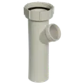 Tilslutningsrør t/vask m/slangestuds 1 1/2"x540 mm hvid