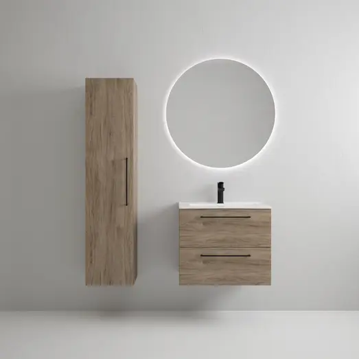 Milobad badmiljø Milano 60 cm mørk eg