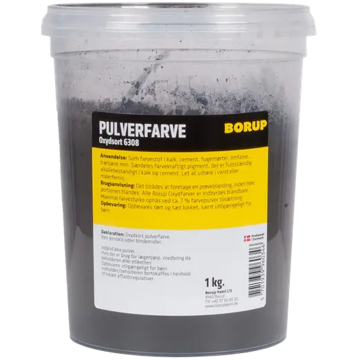 Borup pulverfarve oxydsort 6308 1 kg