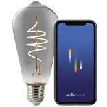 Nordlux smart pære LED E27 ST64 4,7W røgfarvet