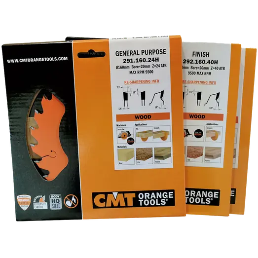 CMT rundsavsklingesæt 160 x 20 mm. m/24/40/40 W tænder