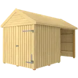 Plus Classic Multi Havehus 10 m² 2 moduler m/enkeltdør og lukket/åben front