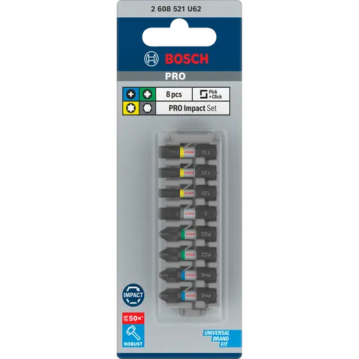 Bosch PRO Impact Mixed Pack, 25 mm, 8 stk.
