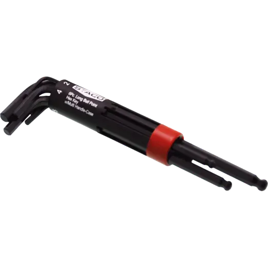 Staco stiftnøglesæt 6 dele 2 - 6 mm med kugle og holder