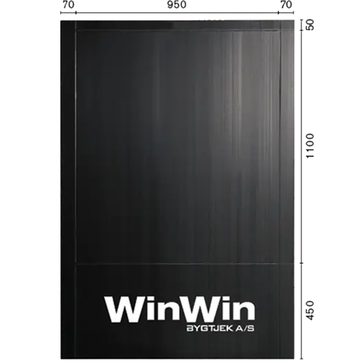 Bygtjek WinWin Plade sort 450x950x50 mm
