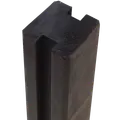 PLUS Krydsskåret Profilstolpe m/2 spor 9×9×188 cm Sort
