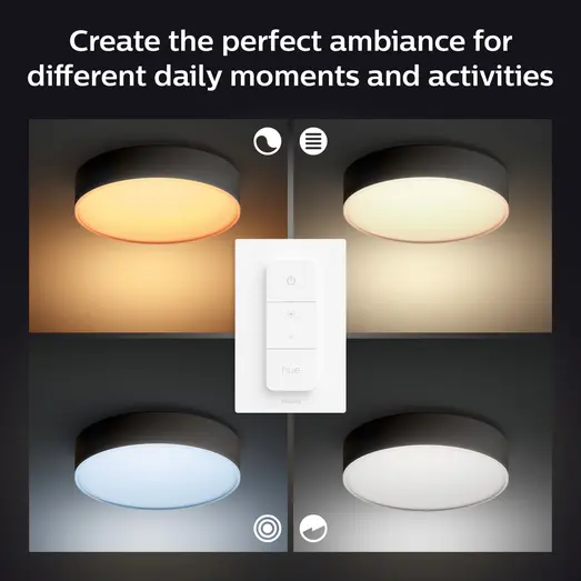 Philips Hue Enrave L plafond Ø42,5 cm 33,5W sort