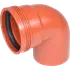 Wavin kloakrør PP rød bøjning 88,5° x 110 mm