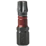 STACO bits heavy duty 1/4 x 25 mm torsion impact TX 30 6 stk rød