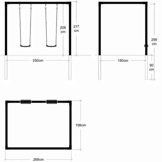PLUS Daylife gyngestativ Sort model 2