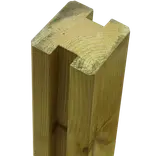 PLUS Krydsskåret profilstolpe m/2 spor 9×9×268 cm