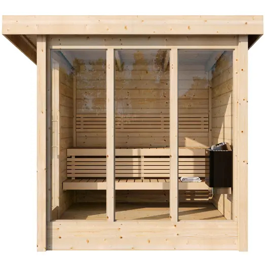 Saunahytte Anita m/glasfront/dør 4 pers. (uden ovn)