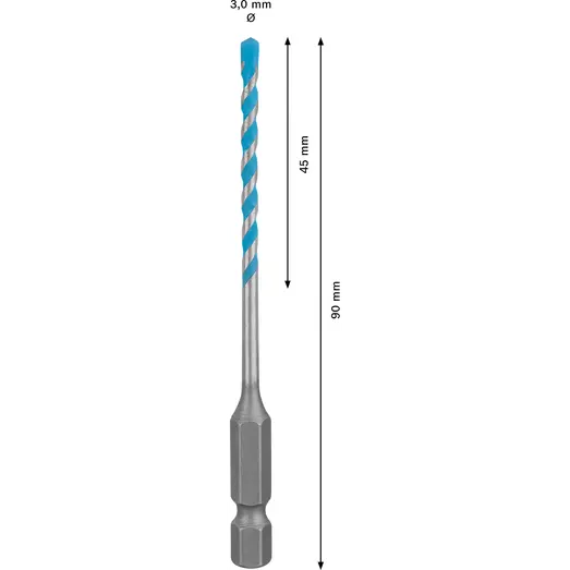 Bosch EXPERT HEX-9 Multi Construction-bor 3 x 45 x 90 mm