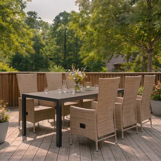 Guldborg havemøbelsæt med Søby kurvestole natur