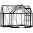 Halls ICON Gardenhouse 6 8,6 m² sort m/3 mm hærdet glas og fundament