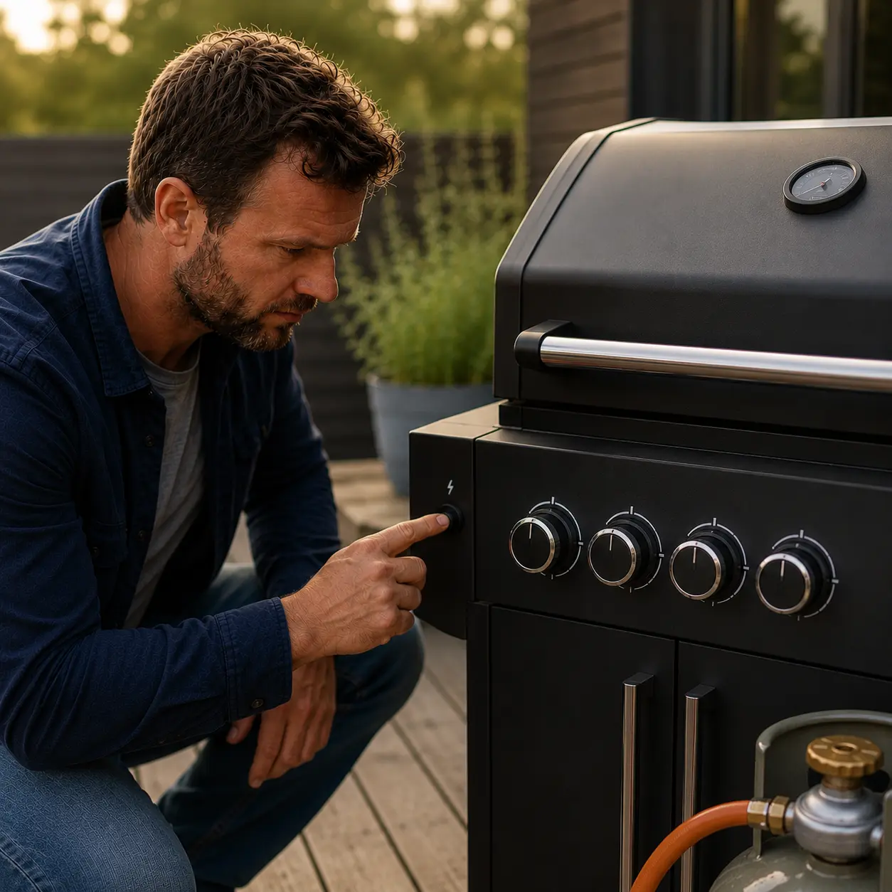 gasgrill tændes
