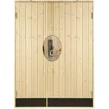 Plus dobbelt udhusdør panel inkl. karm/montagesæt HU 197,8 cm