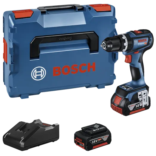 Bosch GSB 18V-90 C slagboremaskine inkl. 2x5.0 Ah batteri, lader og kuffert