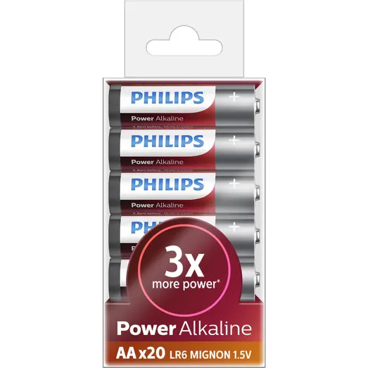 Philips Power alkaline LR6/AA batteri 20 stk.