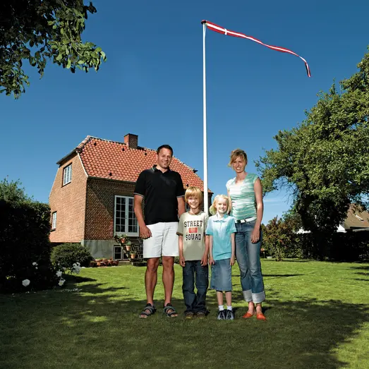 DanoMast flangstang med knop, line og lineholder