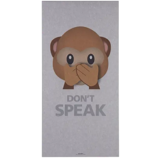 Art-Acoustic akustikbillede Abe Don´t Speak 9x600x1200 mm lys grå