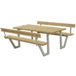 Plus Wega Bord/Bænkesæt m/2 ryglæn 177 cm ThermoWood®